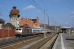 120 159-9  175 Jahre Deutsche Eisenbahn  mit dem IC 1919 von Berlin Sdkreuz nach Kln Hbf in Rathenow.