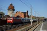 120 151-6 ex  Der ZDF Express  mit dem IC 1225 von Berlin Hbf (tief) nach Kln Hbf in Rathenow.