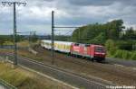 120 501-2 DB Systemtechnik Minden kam mit einem Messzug aus Richtung Wolfsburg nach Stendal gefahren.