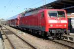 120 205-0 mit RE 4308(Rostock-Hamburg)kurz vor der Ausfahrt im Rostocker Hbf.11.10.2015