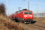 120 202-7 mit RE4310(Rostock-Hamburg)bei der Ausfahrt im Rostocker Hbf.13.11.2016