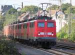 139 309-9 mit Lokzug 69571 von Seelze Richtung Opladen bei der Durchfahrt im Bahnhof Solingen.Aufgenommen am 30.08.10