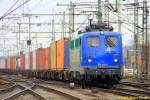 EGP 140 838 mit Containerzug in Hamburg-Harburg Richtung Hamburg-Waltershof am 26.03.2015