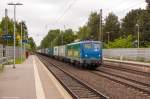 140 838-4 EGP - Eisenbahngesellschaft Potsdam mbH mit einem Containerzug von Hamburg-Waltershof nach Berlin Westhafen in Bienenbüttel.