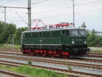 Bis zur R�ckfahrt blieb die PRESS 242 001,am 30.Mai 2026,in Bergen/R�gen.
