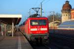 112 117-7 mit dem RE2 (RE 38137) nach Knigs Wusterhausen in Rathenow.