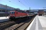 114 003-7 mit dem RE3 (RE 18312) nach Stralsund in Berlin Gesundbrunnen.