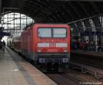 114 027-6 mit dem RE2  Ersatzgarnitur  (RE 37382) nach Rathenow im Berliner Alexanderplatz.