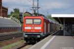 112 183 mit dem RE2 (RE 37413) nach Berlin Ostbahnhof in Rathenow.