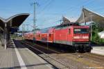 112 107-8 mit dem RE5 (RE 4356) von Lutherstadt Wittenberg nach Rostock Hbf in Lutherstadt Wittenberg.