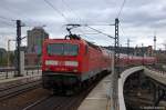 143 254-1 mit dem RE7 (RE 18262) von Berlin Zoologischer Garten nach Wnsdorf-Waldstadt, bei der Ausfahrt aus dem Berliner Hbf.