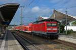 112 110 mit dem RE4 (RE 92412) von Lutherstadt Wittenberg nach Rathenow in Lutherstadt Wittenberg.