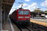 143 812-6 mit dem RE7 (RE 18719) von Berlin Wannsee nach Dessau Hbf in Berlin Wannsee.