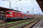 114 010 mit dem RE20 (RE 17712) von Halle(Saale)Hbf nach Uelzen in Stendal.