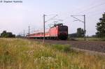 143 567-6 mit dem Mittwochs fahrenden PbZ von Rostock nach Cottbus in Vietznitz.