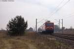 Die Erfurterin 143 558-5 mit dem RE20 (RE 17616) von Halle(Saale)Hbf nach Uelzen in Demker.