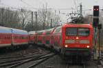 112 181 mit RB nach Ahrensburg bei Bereitstellung in Hamburg Hbf am 15.12.2014