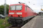 143 333-3 mit RE 18591 von Warnemnde nach Berlin Hbf(tief)abgestellt im Bahnhof Warnemnde.25.05.2015