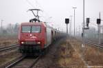 145 - CL 001 (145 081-6) von der Arcelor-Mittal mit Steinkohlenstaub Kesselzug in Rathenow in Richtung Wustermark unterwegs.