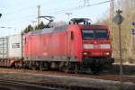 145 032-9 bei der Durchfahrt in Bremerhaven-Wulsdorf.10.03.2012