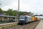 145 030-3 mit Seekisten am Haken. Tostedt, 29.07.2023.