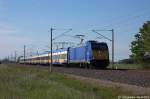 146 519-4 Captrain Deutschland GmbH mit dem Interconnex (X 68904) von Warnemnde nach Leipzig Hbf in Vietznitz.