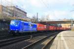 EGP 151 118 mit Containerzug am 25.02.2015 in Hamburg-Harburg