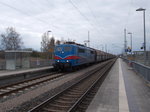 SRI 151 170-8 rauschte am Nachmittag,vom 18.April 2016,mit dem Kreidezug durch Bergen/Rügen nach Klementelvitz.