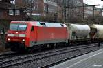 152 036-0 zog einen ganzzug durch hh-harburg,27.02.15