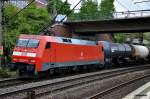 152 048-5 zog einen tanker durch hh-harburg,08.05.15