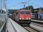 155 152-2 kam,am 10.Juni 2013,um die Nachmittagszeit durch Bergen/Rgen.