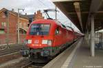 182 001-8 mit dem RE2 (RE 37381) von Rathenow nach Cottbus in Rathenow.