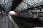 182 004-2  Porsche  mit dem RE2 (RE 37409) von Wittenberge nach Cottbus in Berlin-Spandau.