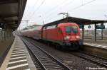 182 010-9 mit dem RE2 (RE 37381) von Wismar nach Cottbus in Wittenberge.