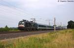 ES 64 U2 - 073 (182 573-6) MRCE Dispolok GmbH fr DB Fernverkehr AG mit dem EC 174  Jan Jesenius  von Budapest-Keleti nach Hamburg-Altona in Vietznitz.