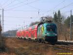 DB 182 013 mit RE1 auf dem Weg nach Frankfurt / Oder am 20.02.2015 bei Berlin-Friedrichshagen