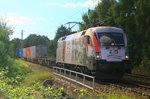 MRCE 182 521  deutsch-ungarisches Freundschaftsjahr  mit Containerzug am 06.09.2016 in Hamburg-Moorburg