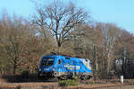 MWB 182 911-8 (eingestellt bei der EVB) am 28.01.2017 in Tostedt - Dreihausen.