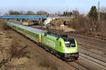 FLIXTRAIN - ES 64 U2-005 ist auf den Weg nach Köln.