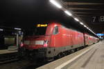 182 020 mit RE4304(Rostock-Hamburg)kurz vor der Ausfahrt im Rostocker Hbf.27.12.2019