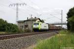 185-CL 007 (185 507-1) [Name:  Sir Reiner ] Captrain mit einem Gterzug in Vietznitz in Richtung Friesack unterwegs.