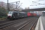 MRCE ES 64 F4-210(189 210-8)  Vermietet an ITL Eisenbahn GmbH, Dresden  Sie kam mit ihren Containerzug am 09.11.2011 durch Hamburg Harburg Gefahren.