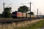 WLE 81 (189 801-4) WLE - Westflische Landes-Eisenbahn GmbH mit dem Warsteiner Bierzug nach Grobeeren bei Rathenow.