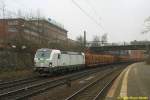 03/02/2015:ELL/SETG 193 831 mit einem Holzzug in Hamburg-Harburg auf dem Weg nach Sden