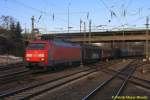 DSB EG3103 mit gemischten Güterzug am 16.01.2015 in Hamburg-Harburg auf dem Weg nach Maschen Rbf.