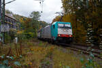 Die an die Crossrail Benelux N.V. (100% Tochterder BLS Cargo AG) vermietete E 186 220 (91 88 7186 211-9 B-ATLU) der Alpha Trains Belgium, ex COBRA 2819 (91 88 7186 211-9 B-B), fährt am 09 Oktober 2025 mit einem geschlossen Doppelstock- Autotransportzug der ARS Altmann AG (mit Wagen der Gattung Hccrrs), durch Kirchen/Sieg in Richtung Siegen.

Die Bombardier TRAXX F140 MS wurde 2008 von Bombardier Transportation in Kassel unter der Fabriknummer 34398 gebaut. Die Multisystemlokomotive hat die Zulassungen bzw. besitzt die Länderpakete für Deutschland, Österreich, die Niederlande und Belgien. (D/A/NL/B). In Deutschland, der Niederlande und in Belgien ist sie für eine Höchstgeschwindigkeit von 160 km/h zugelassen, in Österreich nur für 140 km/h.

Lebenslauf und Bezeichnungen der Lok:
•	Von 2008 bis 2010 NMBS /SNCB - Nationale Maatschappij der Belgische Spoorwegen / Société Nationale des Chemins de Fer Belges / Nationale Gesellschaft der Belgischen Eisenbahnen als 2819 (91 88 7186 211-9 B-B) bzw. Cobra 2819, später B Logistics NV/SA, ab LINEAS Group NV/SA. 
•	Seit Februar 2018 fährt sie als E 186 211 für die Crossrail Benelux N.V.

Die Traxx F140 MS gehört zur dritten Traxx-Generation, in Deutschland wird sie als Baureihe 186 bezeichnet. Es handelt sich dabei grob betrachtet um eine Weiterentwicklung der Traxx F140 MS2, also eine Viersystemlok für Wechsel- und Gleichstromsysteme mit 5.600 kW Nennleistung, die Drehgestelle und Antriebe wurden nochmals verbessert, so dass mit dem Tatzlagerantrieb erstmals eine reguläre Höchstgeschwindigkeit von 160 km/h erreicht werden kann. Auch die BR 186 ist mit verschiedenen Länderpaketen erhältlich. 

Geht man nach der Herstellerbezeichnung, handelt es sich bei der BR 186 um eine Güterzuglok, jedoch ist sie dank ihrer nachträglich für genehmigte Höchstgeschwindigkeit von 160 km/h auch für Einsätze im Personenverkehr geeignet. Trotz der Geschwindigkeitserhöhung hat die Baureihe die  140  in der Bezeichnung Traxx F140 behalten. In Polen und Österreich darf weiterhin nur bis zu 140 km/h schnell gefahren werden, diese Lok darf in auch nur 140 km/h fahren.

TECHNISCHE DATEN:
Spurweite: 1.435 mm (Normalspur)
Umgrenzungsprofil: UIC 505-1
Achsanordnung: Bo’Bo’
Länge über Puffer: 18.900 mm
Max. Breite des Lokkastens: 2.977 mm
Höhe über Stromabnehmer: 4.283 mm
Drehzapfenabstand: 10.440 mm
Achsabstand im Drehgestell: 2.600 mm
Treibraddurchmesser: 1.250 mm (neu) / 1.170 mm (abgenutzt)
Dienstgewicht: ca. 86 t (abhängig von Länderpaketen)
Radsatzlast: 21.5 t
Antriebssystem: Tatzlagerantrieb
Anzahl Fahrmotoren: 4 Asynchronmotoren (Typ BAZu 8871/4)
Dauerleistung: 5.600 kW (bei 15/25 kV AC und 3 kV DC) / 4.000 kW (bei 1,5 kV)
Die Dauerleistung konnte nach einem Software-Update von ursprünglich 4.200 kW auf 5.600 kW erhöht werden.
Anfahrzugkraft: 300 kN
Dauerzugkraft: 258 kN bei 78 km/h (265 KN bis 57 Km/h)
zul. Höchstgeschwindigkeit in A: 140 km/h
zul. Höchstgeschwindigkeit in B, NL und D: 160 km/h
Netzspannungen: 25 kV AC 50 Hz, 15 kV AC 16,7 Hz, 3 kV und 1,5 kV DC
Elektrische Bremse: bei (15/25 kV) Wechselstrom 5.6 MW am Rad (mit Stromrückgewinnung), bei 1,5/3 kV Gleichstrom 2.6 MW am Rad (mit Stromrückgewinnung oder als Widerstandsbremse, je nach Hauptstrecke)
Bremskraft elektr. Bremse: 150 KN
Stromabnehmer Typ: DSA 200
Kleinster bef. Gleisbogen: R 100 m

Quellen: elektrolokarchiv.de, Alpha Trains, Akiem, LTE, Wikipedia und Anschriften
Stand/Überarbeitung: Oktober 2025