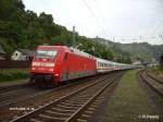 101 067-7 durchfhrt Bacharach mit den IC 2622 Dortmund – Basel Bad.