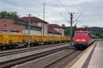 DB: IC Zrich-Stuttgart mit der 115 383-2 bei der Einfahrt Rottweil am 18.