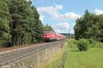 111 214-3 zieht den RE 4858 München - Nürnberg bei Postbauer-Heng.