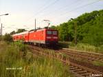 Nachschuss von 112 185-4 beim ex HP Vogelsang mit RE1 Magdeburg.